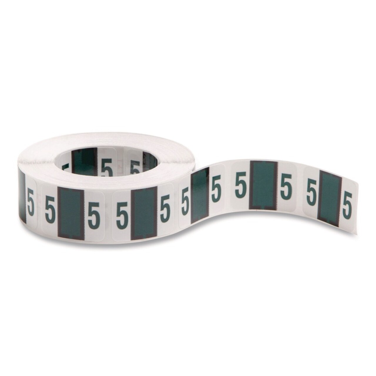 Smead 1 in. x 1.25 in. 5 Numerical End Tab File Folder Labels - White (1-Roll)